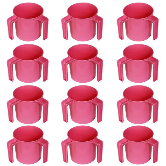 Plastic Round Wash Cup BA157- 12 pack - Pink