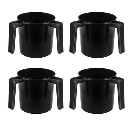 YBM Home Plastic Round Wash Cup BA157 8"W x 10"H - 4 pack - Black