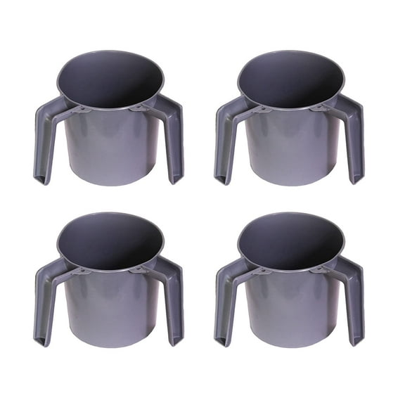 Plastic Round Wash Cup BA157- 4 pack - Grey