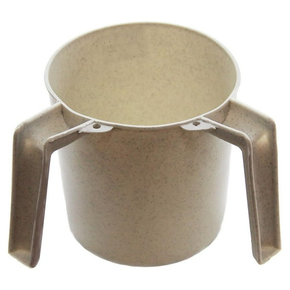 Plastic Round Wash Cup Ba157 - White with Dots