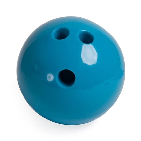 Plastic Rubberized Bowling Ball - Blue - 4 lbs - Easy Grip Design