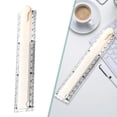 thumbnail image 1 of Plastic Ruler 12 Inch 30cm Folding Ruler with Geometry Template Straight Edge Measuring Tool Metric Inch Scale Ruler for Office Drawing Craft DIY Projects, 1 of 9