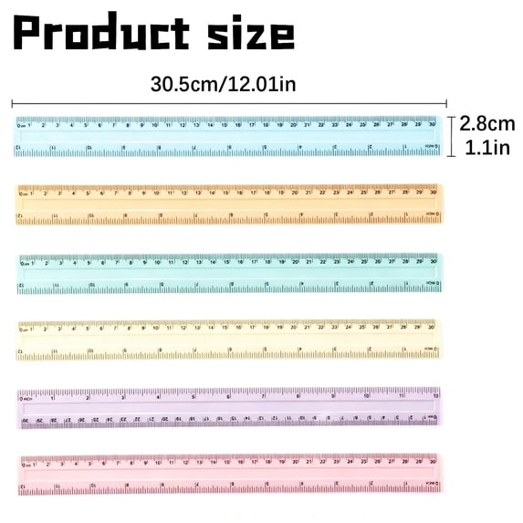 Plastic Ruler Classroom Essentials Ruler 12 Inch Ruler For Drawing Straight Ruler Cute Teacher Must Haves Ruler With Inches And Centimeters