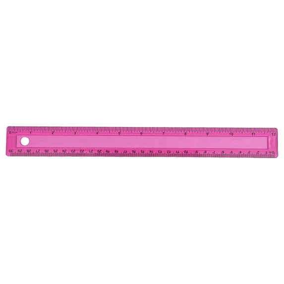 Plastic Ruler Ruler 12 Inch Ruler With Inches And Centimeters Rulers For Classroom Pink Ruler Math Classroom Must Haves Teacher Essentials