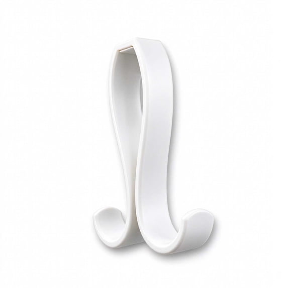 Plastic S‑Shaped Shower Curtain Rod Hook, Double‑End Hanging Hook for Bathroom Closet