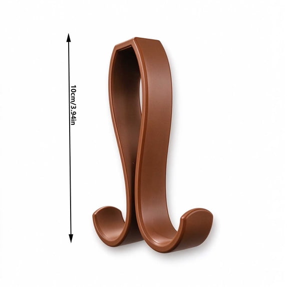 Plastic S‑Shaped Shower Curtain Rod Hook, Double‑End Hanging Hook for Bathroom Closet