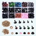 Plastic Safety Eyes and Noses with Washers 570 pcs, Craft Teddy Bear