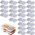 thumbnail image 1 of Plastic Sauce Cups with Lids, Plastic Condiment Cups with Lids, Disposable Sauce Cups with Lids, Divided Snack Containers, to Go Plastic, 25 Pcs, Dipping Sauce, Double, 1 of 9