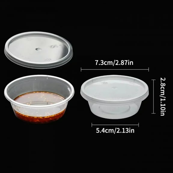 Plastic Sauce Jars With Lids Plastic Clear Food Small Sauce Container Box With Lids Kitchen Organizer Disposable Sauce Pot