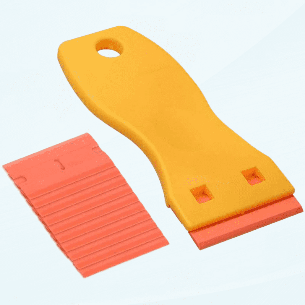 Plastic Scraper with 10 Plastic Razor Scraper, Adhesive Remover, Sticky