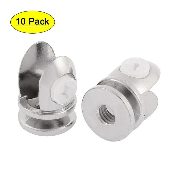 Plastic Screw 5-8mm Thickness Glass Shelf Clip Holder Support Bracket 10pcs