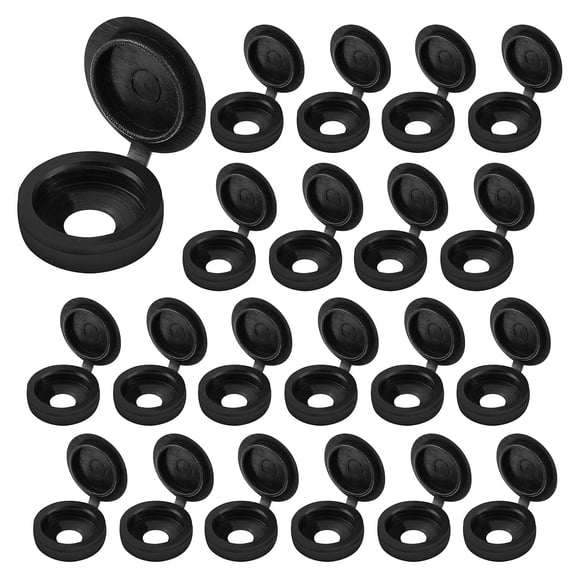 Plastic Screw Caps,200 Pcs Screw Covers Snap Cap Screws Decorative Cover, Washers Cladding Caps for 6~8 Screw for Furniture(White)