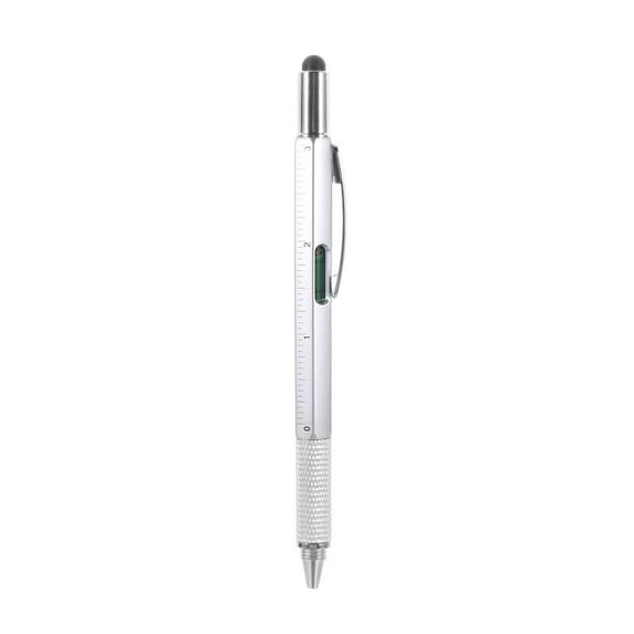 Plastic Screwdriver Screen Touch Construction Tools Multi-functional Pen Ballpoint Pen Capacitive Pen Ruler Gadgets SILVER