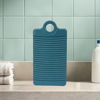 Plastic Scrubbing Board Large Mini Laundry Cleaning Board | Thick Durable Household Washboard | Portable Hand Wash Clothes Tool | Assorted Colors | 1pc | 12x7in | Lightweight 0.29lb