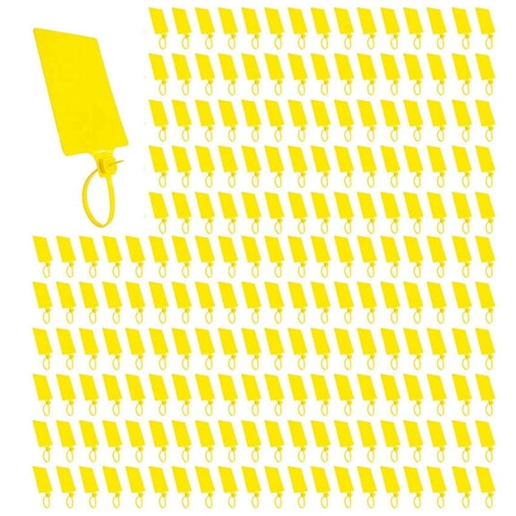 Plastic Seals Shipping Tags Logistics Use Big Sign Tie Label Tie, 255 mm Total Length, Package of 500 Pcs,500 * Plastic Seals,Yellow