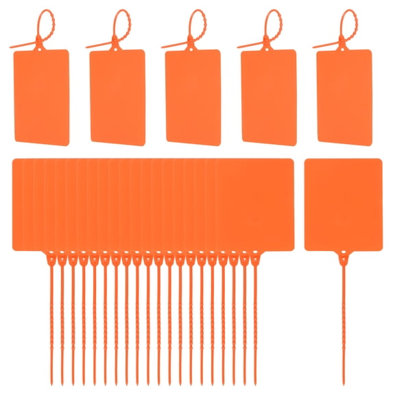 Plastic Seals Shipping Tags, for Basket Labels Cable Labels Tags Product Identification, 3.1x3.9 Inch Orange