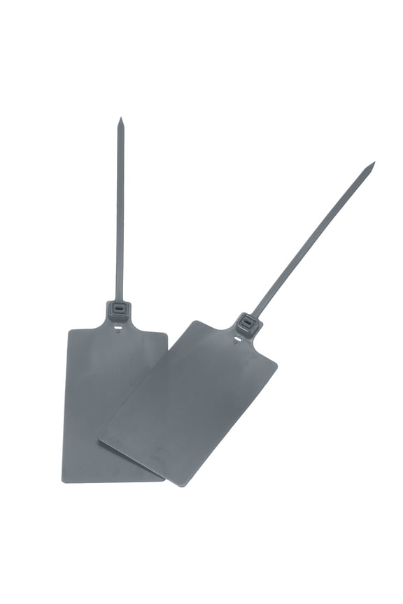 Plastic Seals Shipping Tags, for Plastic Tie Mark Product Identification, 2.3x3.9 Inch Gray 100Packs