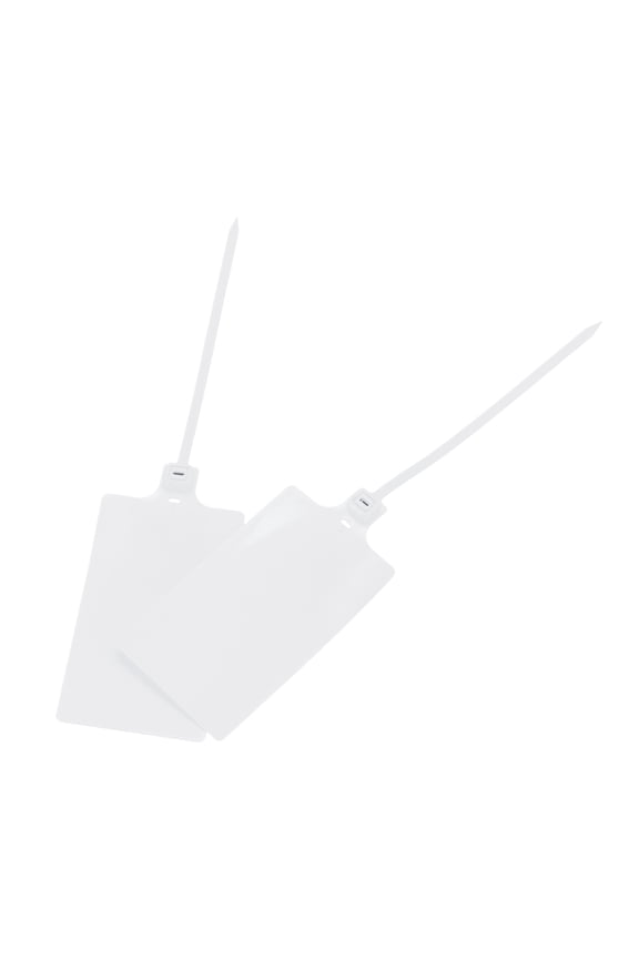Plastic Seals Shipping Tags, for Plastic Tie Mark Product Identification, 2.3x3.9 Inch White 100Packs