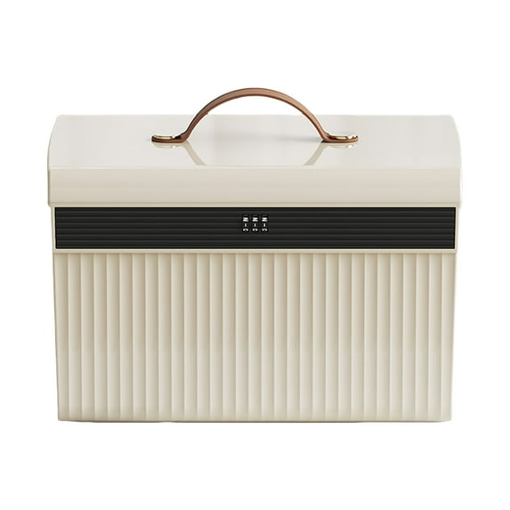 Plastic Security Box with Combination Lock Lockable Storage Trunk for Files and Document Travel Jewlery Organiser