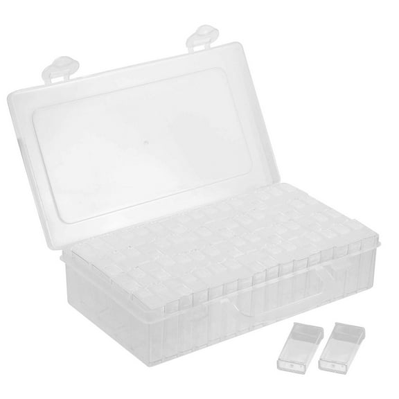 Plastic Seed Storage Box with Label Stickers Multi-Purpose Diamond Embroidery Storage Case Reusable Planting Seed Container 1Pc