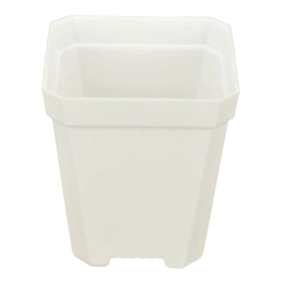 Plastic Seedling Pots, 3 Inch Flower Pots, Small Square Plastic Plant Pots, Succulent Planter Nursery Pots with Drain Hole for Outdoor Indoor Starting Seedlings Garden, Room and Balcony Decor, White