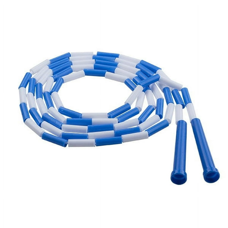 Segmented Plastic Jump Rope, 9 ft, Blue/White Segmented Plastic Jump Rope, 9 ft, Blue/White