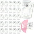 thumbnail image 1 of Plastic Self Adhesive Clips,25 Pcs No Drill Wall Tapestry Clips,Clear Sticky Clips Spring Clips,Photo Clips for Posters,Hanging Clips for Home and Office (Clear), 1 of 7