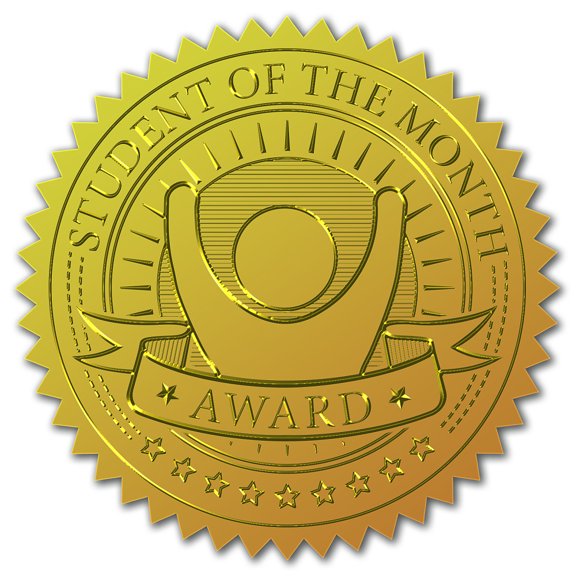 Plastic Self Adhesive Gold Foil Embossed Stickers Medal Decoration Sticker 5x5cm 4pcs/sheet colorful