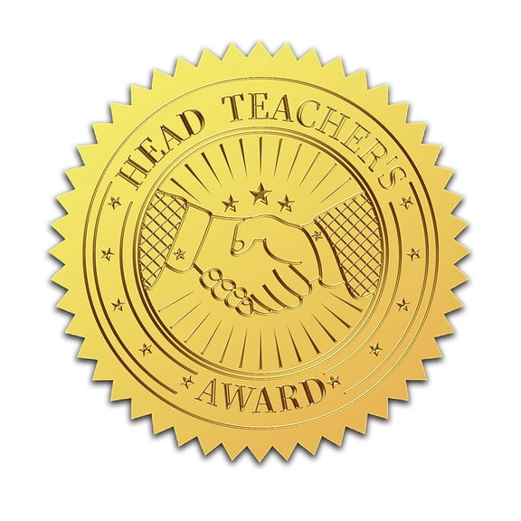 Plastic Self Adhesive Gold Foil Embossed Stickers Medal Decoration Sticker Palm 5x5cm 4pcs/sheet