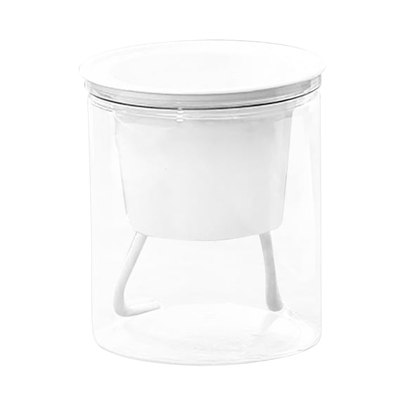 Plastic Self Watering Pots, Clear African Violet Pots for Indoor Plants, Automatic-Watering Planter with Drainage, Wick Rope, Windowsill Gardens, Herb, Orchid