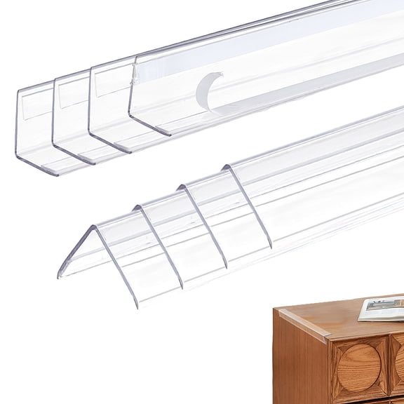 Plastic Self-adhesive Wall Corner Protector Corner Guard Clear 407x29.5x17.5mm