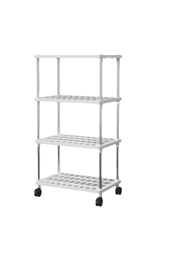 Plastic Service Cart with Wheels, Storage Cart, Storage Shelves with Wheels,Shelving Storage Rack Organizer, for Kitchen, Bathroom, Office