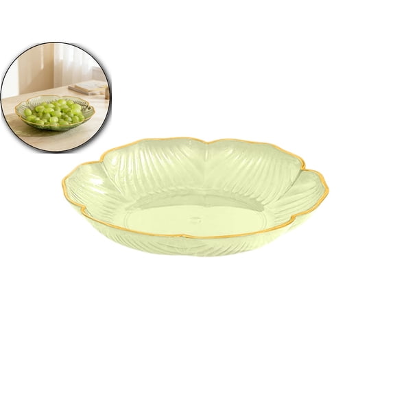 Plastic Serving Bowl, Large Plastic Bowl Break Resistant Chip Bowl for Salad, Fruit, Popcorn, Chip and Dip, 6.3 Inch