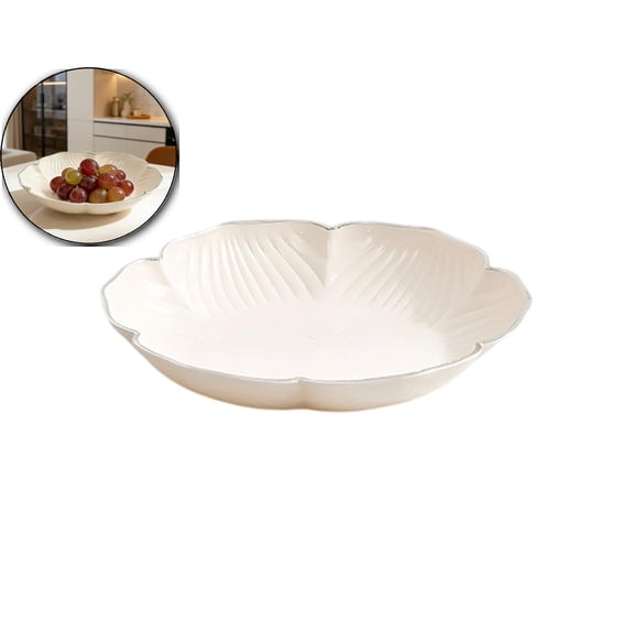 Plastic Serving Bowl, Large Plastic Bowl Break Resistant Chip Bowl for Salad, Fruit, Popcorn, Chip and Dip, 6.3 Inch
