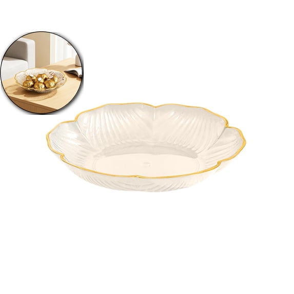Plastic Serving Bowl, Large Plastic Bowl Break Resistant Chip Bowl for Salad, Fruit, Popcorn, Chip and Dip, 6.3 Inch