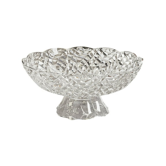 Plastic Serving Platter, 9.84 Inch Clear Fruit Tray with Detachable Base, Heavy-Duty Candy Bowl for Coffee Table, Living Room, Versatile Snack Plates for Home, Party, Picnic