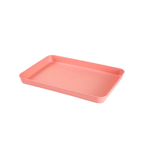 Plastic Serving Tray 15 x 10.4 Inch Food Grade Large Tray for Party Picnic BBQ and Home Kitchen Use