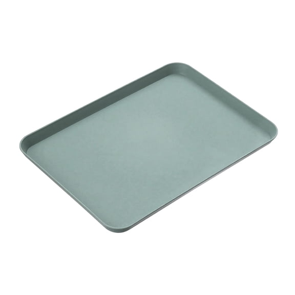 Plastic Serving Tray Basdi Solid Color Plastic Serving Tray - Fast Rectangular Indoor Tray for Food & Drinks, Lightweight & Durable, Perfect for Parties, Home & Restaurant Use, Rectangular Food Tray