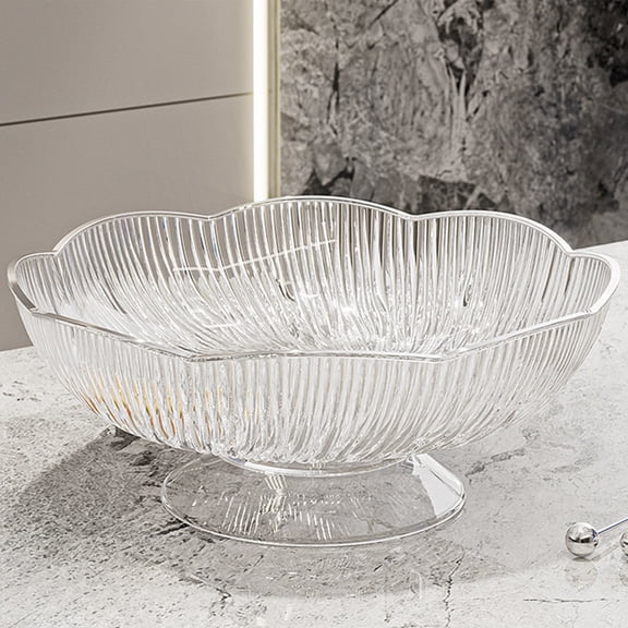 Plastic Serving Tray with Detachable Base | Fruit Plates Snack Platter Candy Dish | Vegetable Drainer Tray for Kitchen Counter Living Room Coffee Table