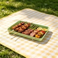 thumbnail image 1 of Plastic Serving Tray, Large 15 Inch Food Grade Serving Platter, Reusable Heavy Duty Tray for Parties Picnics Bbq and Home Kitchen, 1 of 6