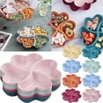 thumbnail image 1 of Plastic Serving Tray, Segmented Candy Box & Nut Box, Dried Fruit Snack Box for Living Room, Household Fruit Organizer Container, Brown, 1 of 6