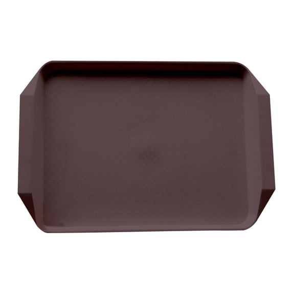 Plastic Serving Trays, Catering Cafeteria Food Tray, Thick PP Rectangular Serving Platter, Kitchen Dinner Plate Tray for Serving Food, Non-Slip Plastic Rectangular Food Platter,16.9×11.8 in,Coffee