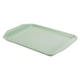 thumbnail image 1 of Plastic Serving Trays, Reusable Fast Food Cafeteria Tray Rectangular Platters, Stackable Plastic Fast Tray for Kitchen Restaurant Serving, Lunch Serving Trays for Indoor Catering, 1Pc(Green,17x11"), 1 of 9