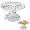 thumbnail image 1 of Plastic Serving Trays,Transparent Petal Shaped Plastic Serving Platter with Base,Clear Flower Shape Fruit Pedestal Dish,Reusable Clear Pedestal Candy Dessert Tray,Decorative Fruit Pedestal Plate, 1 of 4