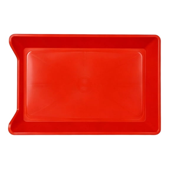 Plastic Serving Trays, Unbreakable Reusable Rectangular Camping Party Platters, Durable Grill Roasting Food Trays for Serving Appetizers, Fruit, Veggies, & Desserts, BPA-Free, 1Pc(Red1,11.5x8")