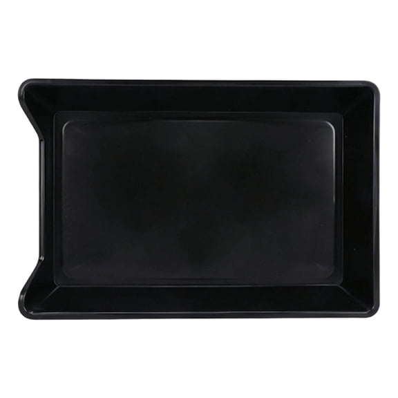Plastic Serving Trays, Unbreakable Reusable Rectangular Camping Party Platters, Durable Grill Roasting Food Trays for Serving Appetizers, Fruit, Veggies, & Desserts, BPA-Free, 1Pc(Black1,11.5x8")