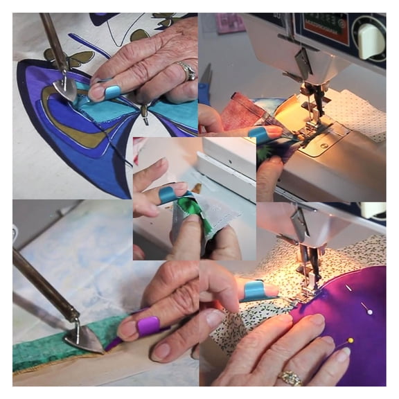Plastic Sewing Finger Pusher & Thumb Protector for Needlework, Embroidery & Cross Stitch - Adjustable Ergonomic Thread Controller Accessory