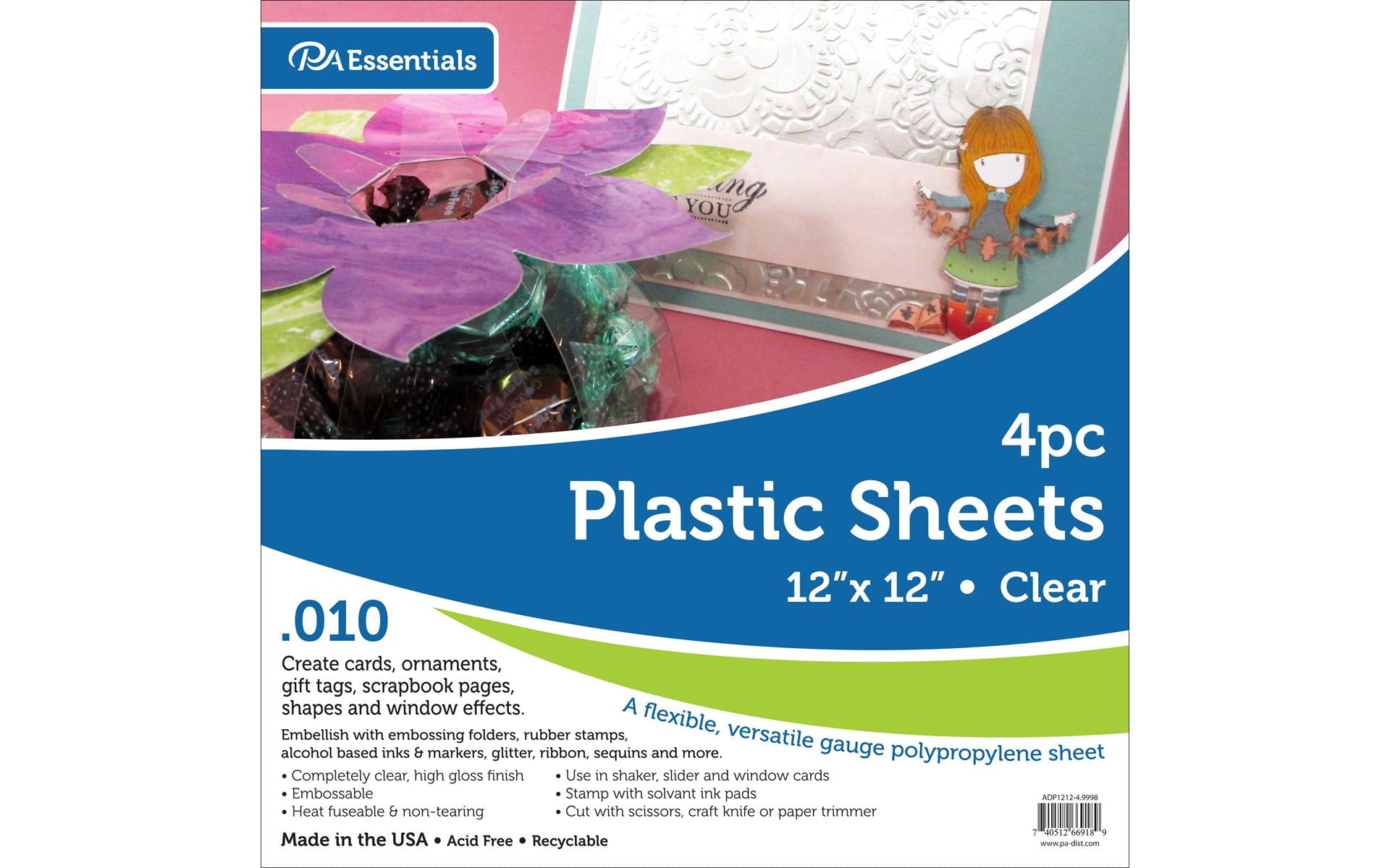 uxcell 0.1mm Thick A4 Size Clear PVC Sheet 297mm x 210mm Transparent Rigid  Plastic Sheet,Office,DIY Cutting,50pcs