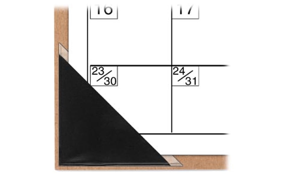 BENECREAT 16-Pack Peel & Stick Calendar Corners - Clear PVC Corner Protectors (4x4 Inches)