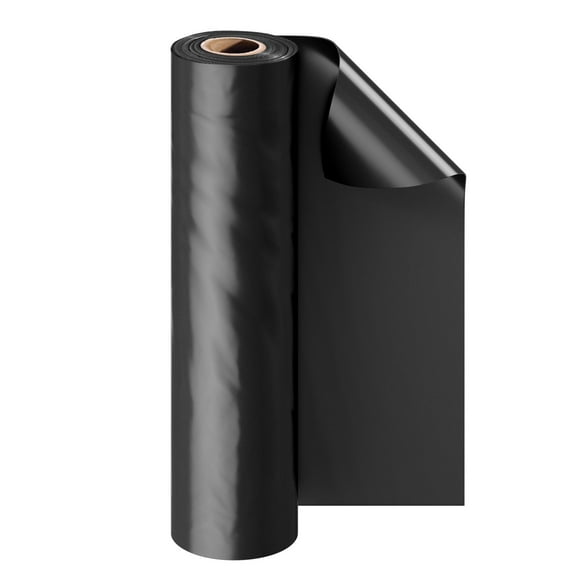 Plastic Sheeting Heavy Duty 10' x 100', 6 Mil Thick Polyethylene Roll, Black Drop Cloth Painter Tarp, Multi-Purpose Plastic Cover for Crawl Space, Vapor Barrier, Weed Control, Insulation Construction